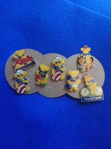Vintage Marie Curie Enamel Pin/Lapel Badges X 7 - Picture 1 of 3