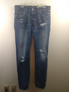 Mens Distressed Hollister Jeans button down crotch 32 Wide 32 L. D-10 - Picture 1 of 10