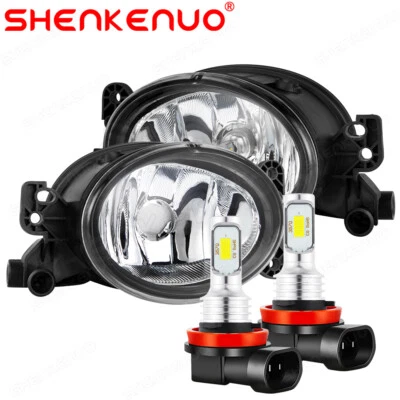 Front Fog Light Set For 2006-2011 Mercedes Benz ML350 2008-2011 C300 with Bulb - Image 1 of 4