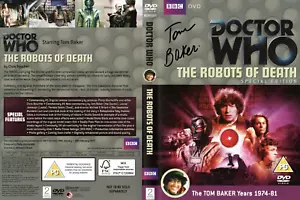 Doctor Who: The Robots of Death - SE DVD Cover Signed by TOM BAKER - Picture 1 of 1