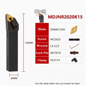 20MM MDJNR2020K15 93° CNC Lathe External Carbide Turning Tool Holder for DNMG15 - Picture 1 of 10