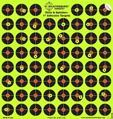 Targets,10 Pack 1 inch Stick & Splatter Self Adhesive Reactive Shooting Targets - Image 1 of 4