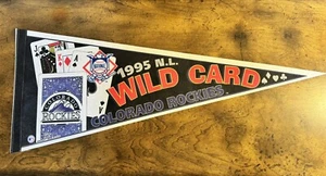 Vintage 1995 N.L. Wild Card Pennant Colorado Rockies  - Picture 1 of 2