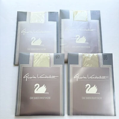 Pantimedias Gloria Vanderbilt Día Transparente Talla C Lote de 4 Blanco Off White Lino Claro Foto 1 de 4