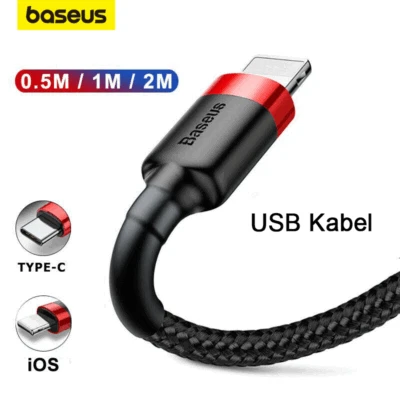 Baseus Type C USB Fast Charger Cable Universal Data Cord Lead For iPhone Samsung - Image 1 of 4