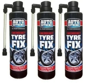 3 X SCHNELLFIX AUTO NOTFALL FLACH REIFEN AUFPUMPEN PUNKTION REPARATURSATZ - Bild 1 von 2