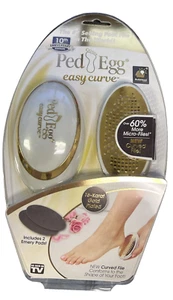PedEgg Easy Curve 18k Gold-Plated Foot File New Sealed Package