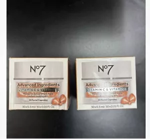 No7 Advanced Ingredients Vitamin C & Vitamin E (30 Facial Capsules) New in box - Picture 1 of 4