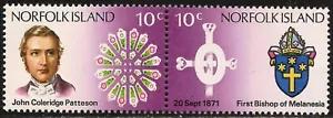 Norfolk Island #147a (A26) VF MNH PAIR - 1971 10c Bishop Patteson and Cross - Picture 1 of 1