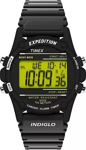 Timex Atlantis 100 Mens Watch T5K463 Indiglo Digital Resin Strap USED - Picture 1 of 4