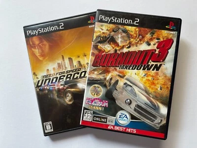 PS2 Burnout 3 Takedown Need for Speed Undercover 2 Lot PlayStation 2 Japan Ver - Image 1 of 4