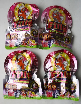4X FILLY PRINCESS LITTLE PONY FIGURE + CARD + BOOKLET SEALED BAGS SIMBA NEW ! - Image 1 of 4