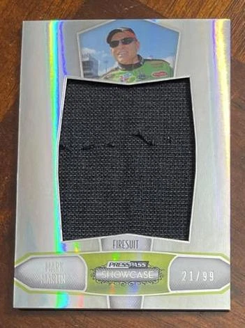 MARK MARTIN - 2011 Press Pass Showcase - Prized Pieces Firesuits - S/N 21/99 - Image 1 of 1