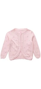 NWT SOFTYPICAL Girls Knit Bolero Shrugs Long Sleeve Open Front pink sz.9-10 - Picture 1 of 7