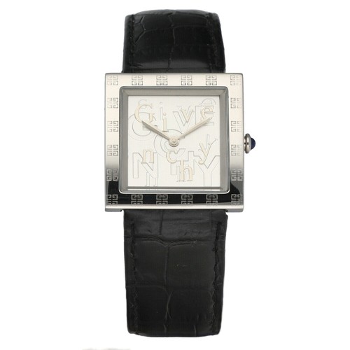 Orologio da donna Givenchy 1558962 APSARAS Quadrante argento 27 mm quadrato in pelle quarzo