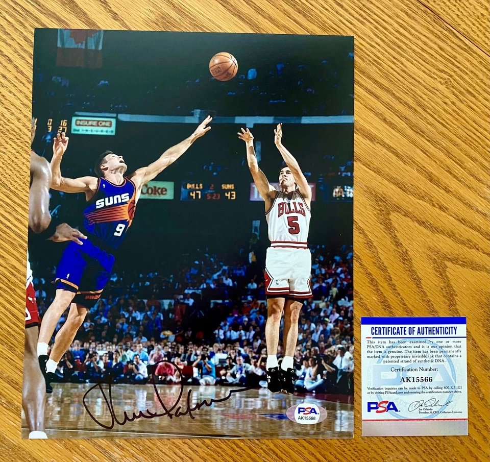 John Paxson Chicago Bulls Signed 8x10 Photo Michael Jordan PSA COA RARE A - Image 1 of 1