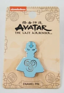 Avatar The Last Airbender Aang Blue Air Tribe Symbol Silhouette Enamel Pin New - Picture 1 of 5