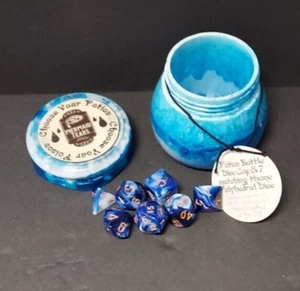 RPG Handmade Choose Your Potion Resin Dice Cup & Mermaid Tears Polyhedral Dice - Picture 1 of 4