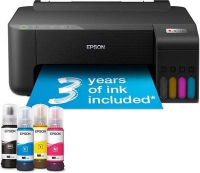 Black EcoTank ET-1810 A4 Single Function Wi-Fi Ink Tank Printer - Image 1 of 4