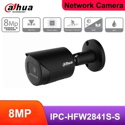 Dahua IPC-HFW2841S-S 8MP WizSense Built-in Mic IR SMD+ POE Security IP Camera - Image 1 of 4