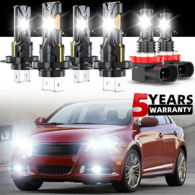 Faro LED alto/bajo para Suzuki Kizashi 2010 2011 2012 2013 6 piezas + bombillas antiniebla Foto 1 de 4