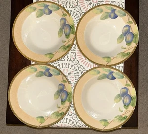 4 Interiors Newbury Pflaume Rand 9" Pasta Suppe Schüsseln EUC - Bild 1 von 3
