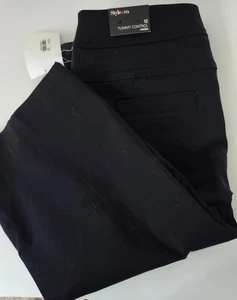 Style & CO Skimmer Pants Womens Size 12 Black Stretch Tummy Control Summer Capri - Picture 1 of 5