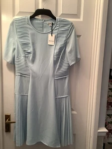 Whistles Claudette Dress Pastel Blue U.K 14 BNWT - Picture 1 of 13