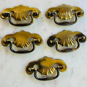 KBC Metal Decorative Brass Plated Drawer Pull Handles Lot of 5 K4695 - Picture 1 of 6