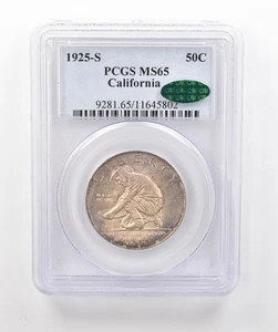1925-S California Commemorative Half Dollar MS65 PCGS CAC PQ Nice Tone *1975 - Picture 1 of 3