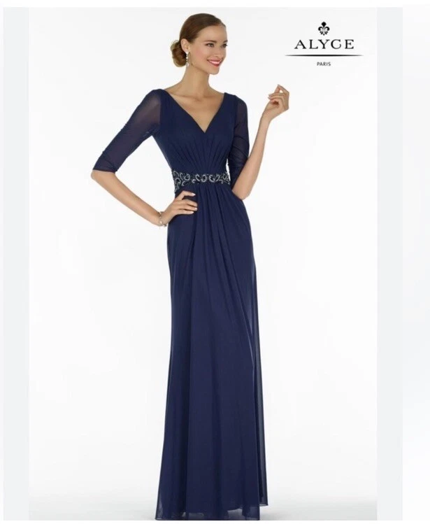 Cinturón Alyce Paris ELEGANTE FORMAL Chifón Cuentas Plisado Madre de la Novia Talla 14 Foto 1 de 4