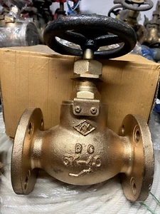 1 1/2" 5k Bronze Globe Valve Flanged-end - JIS F7301 5K40 - Picture 1 of 9