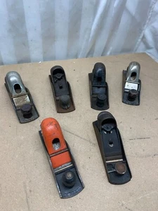 6 Pack Stanley No 110 Antique Hand Planer Block Plane 7" Made In The USA - Picture 1 of 15
