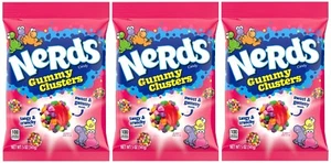 3x Nerds Gummi Clusters Peg Bag Süßigkeiten 141g amerikanische Süßigkeiten - Bild 1 von 6