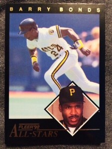 1992 Fleer Barry Bonds All-Stars Insert Card 