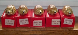 5 VINTAGE WADE  WHIMSIE  #22 HEDGEHOGs with Boxes   GROUP of 5 - Picture 1 of 11