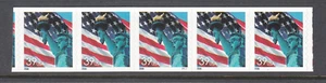 USA PNC SC# 3981 FLAG & LIBERTY 39c. SELF ADHESIVE MNH PL# P1111 - Picture 1 of 1