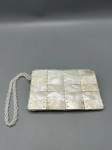 Mad by Design MOTHER OF PEARL CLUTCH BAG hand bag cream off white - Picture 1 of 6