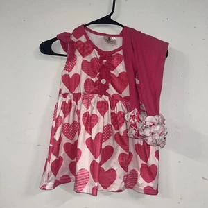 Ruffle Girl Short Sleeve Pants Set Size 7 - Picture 1 of 7
