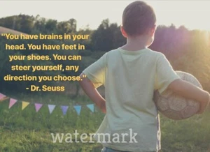 "YOU HAVE BRAINS IN YOUR HEAD. YOU HAVE FEET IN YOUR ..." QUOTE PUBLICITY PHOTO - Picture 1 of 6