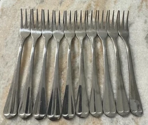 10 Cocktail/Seafood Fork Ashley Stainless Restaurant Towle Silver 5 1/2" Supreme - Picture 1 of 6