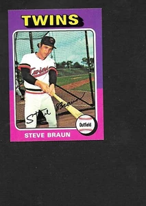 1975 Topps Mini #273 Steve Braun  MINNESOTA TWINS  Ex-Mint +   A - Picture 1 of 1