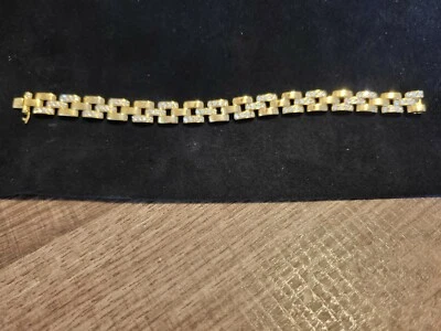 卡地亚 Diamond Maillon Panthere 手镯 2.80 克拉 18K 金色 — 第 1/4 张图片