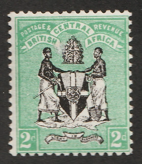 África Central Británica 1895 B.C.A. Sc# 22 - Dos peniques, escudo de armas. MH Cv$55 Foto 1 de 1