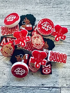 Cuenta focal de silicona Delta Sigma Theta Sorority | Divine Nine | Greek Life - Imagen 1 de 5