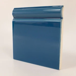 Craven Baroque Blue Glazed skirting tile 150mm - Picture 1 of 1