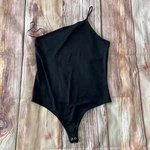 NEW Express Body Contour Large One Shoulder Black Bodysuit Stretch Slimming - Picture 1 of 6