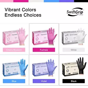 100pc Disposable Nitrile Exam 3-mil Latex Free Medical Cleaning Food-Safe Gloves - Picture 1 of 51