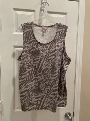 Camisa sin mangas Chicos para mujer talla 3 sin mangas �� Preciosa gris �� Estampado animal Foto 1 de 3