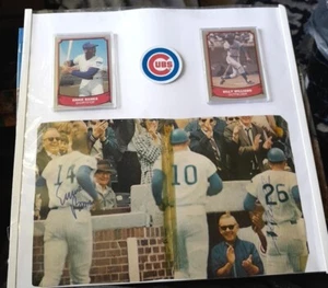 Ernie Banks Billy Williams Autograph Signed Photo Cubs Baseball MLB 1969 - Picture 1 of 3